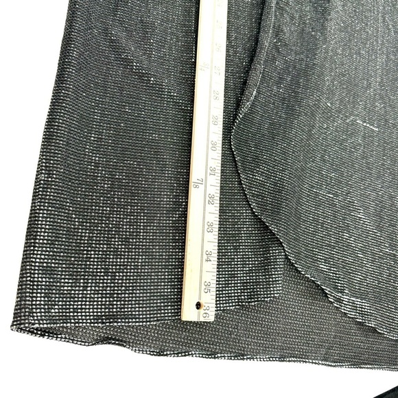 Vintage Joni Blair of California Sz L Silver Metallic Open Front Cardigan Top - Picture 11 of 14